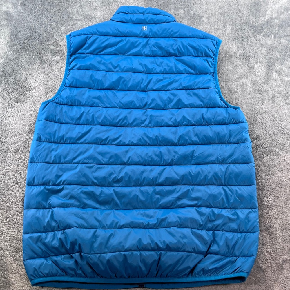 Swiss Tech Mens Puffer Vest Blue Quilted Full Zip Sleeveless Jacket SM40604Y M - Picture 7 of 8